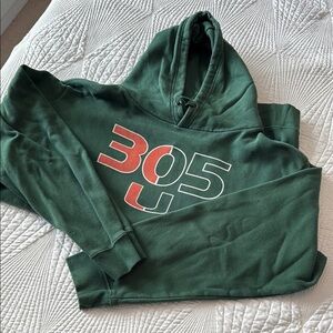 Fanatics Green Hoodie with Red and White Accents
